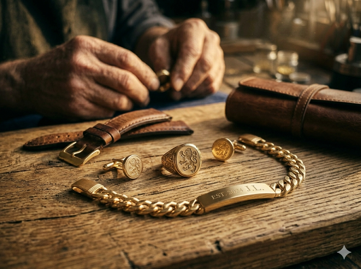 Bijoux homme - Fête des Pères - Chevalière et gourmette sur mesure